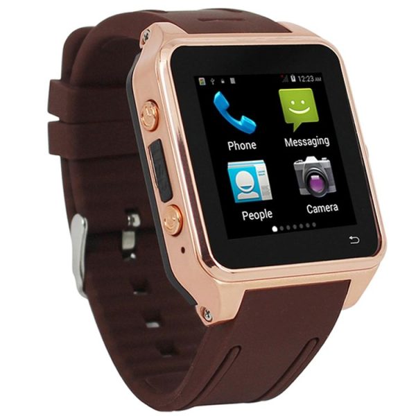 ZGPAX S82 Fashionable and Multifunctional 1.54 inch Dial Bluetooth 4.0 3G WCDMA Android 4.4 Smart Wrist Watch Phone with 2.0M Prepositive Camera and SIM Card Slot, Support Language: English, Russian, Spanish, Portuguese, Italian, French, German, Indonesian, Malay, Dutch, etc (Gold)