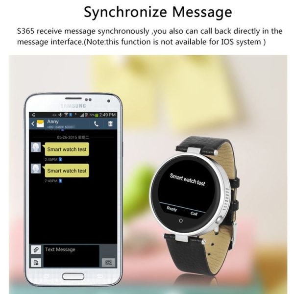 ZGPAX S365 Fashionable and Multifunctional 1.22 inch Dial Bluetooth 4.0 Smart Sync Sports Wrist Watch for iPhone and Android Phone, Support Language: English, Russian, Spanish, Portuguese, Italian, French, German, Arabic, Czech, Dutch, Greek, Indonesia, Farsi etc - Image 16
