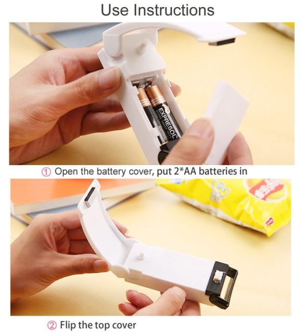 Multi-function Mini Portable Handy Plastic Bag Sealer Sealing Machine (White) - Image 9