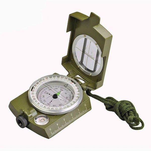 GoldGood DC60-2A Outdoor Multi-function Military Travel Geology Pocket Prismatic American Compass with Luminous Display (Army Green) - Image 2