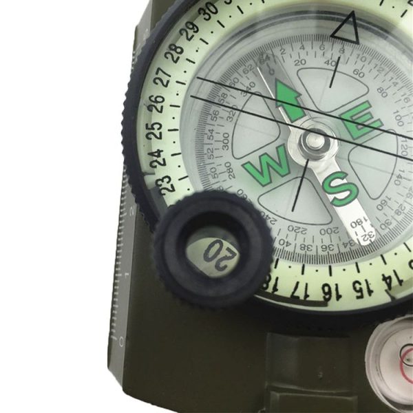 GoldGood DC60-2A Outdoor Multi-function Military Travel Geology Pocket Prismatic American Compass with Luminous Display (Army Green) - Image 5