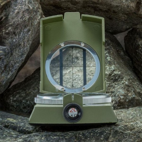 GoldGood DC60-2A Outdoor Multi-function Military Travel Geology Pocket Prismatic American Compass with Luminous Display (Army Green) - Image 7