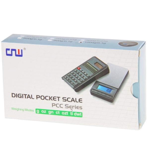 2 in 1 Electronic Pocket 1000g x 0.1g Jewelry Digital Scale Balance + Calculator with Digits LCD Display - Image 9