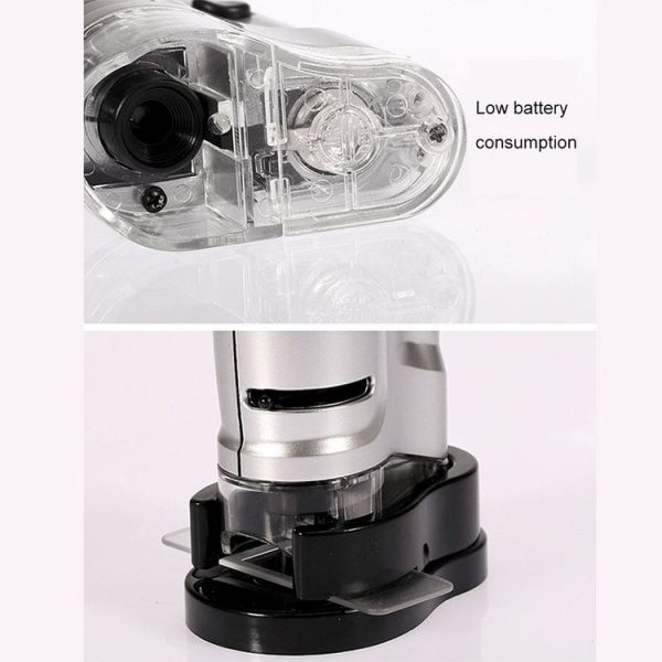 20X - 40X Magnification Zoom Lens Pocket Microscope with LED Light (Silver) - Image 5