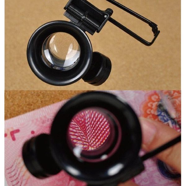20X Glasses Type Watch Repair Loupe Magnifier with LED Light (Black) - Image 8