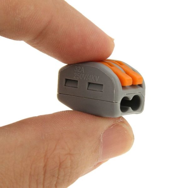 10 PCS Universal Compact 2 Pin Push Clamp Solderless Wire Connector - Image 6