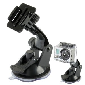 ST-17 Car Mount Dashboard & Windshield Vacuum Suction Cup for GoPro, Insta360, DJI and Other Action Cameras (Black)