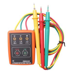 SM852B 3 Phase Rotation Tester Indicator Detector Meter (Orange)