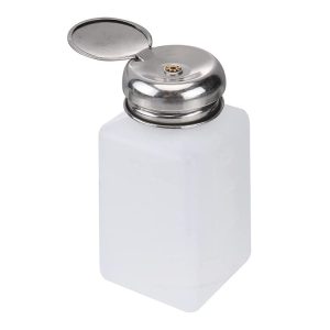 200ml Push Down Alcohol and Liquid Container Bottle (White)