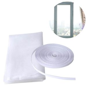 DIY Polyester Fly Screen / Window Screen Hook and Loop Fastener Mosquito Net (White)