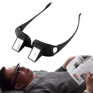 Creative High Definition Horizontal Crystal + Plastic Lie Down Glasses (Black)