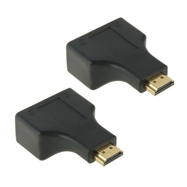 30m HDMI to Dual Port RJ45 Network Cable Extender Over by Cat 5e / 6 3D HDTV Up