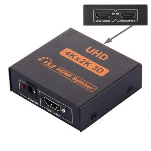FY1409E Mini V1.3 UHD 4K x 2K 3D 1 x 2 HDMI Splitter (Black)