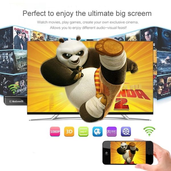 Miradisplay WiFi HDMI Display Dongle / Miracast Airplay DLNA Display Receiver Dongle (Black) - Image 8