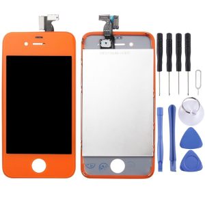 LCD Screen with Frame for iPhone 4 (Orange)