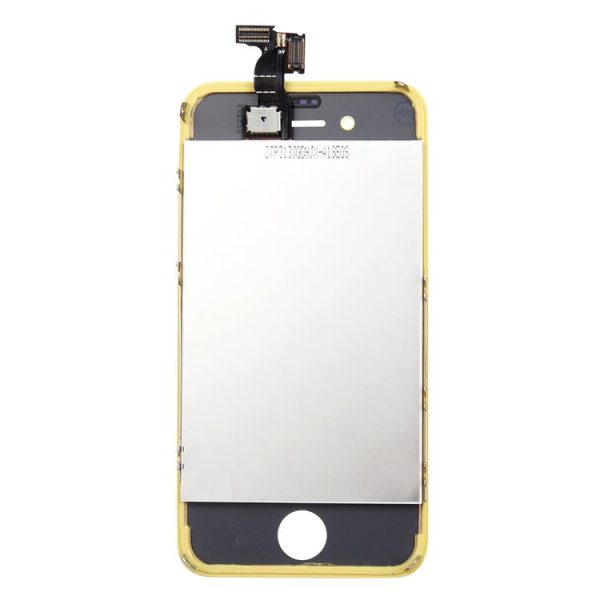 3 in 1 for iPhone 4 (LCD Digitizer + Glass Back Cover + Controller Button) Kit (Yellow) - Image 3