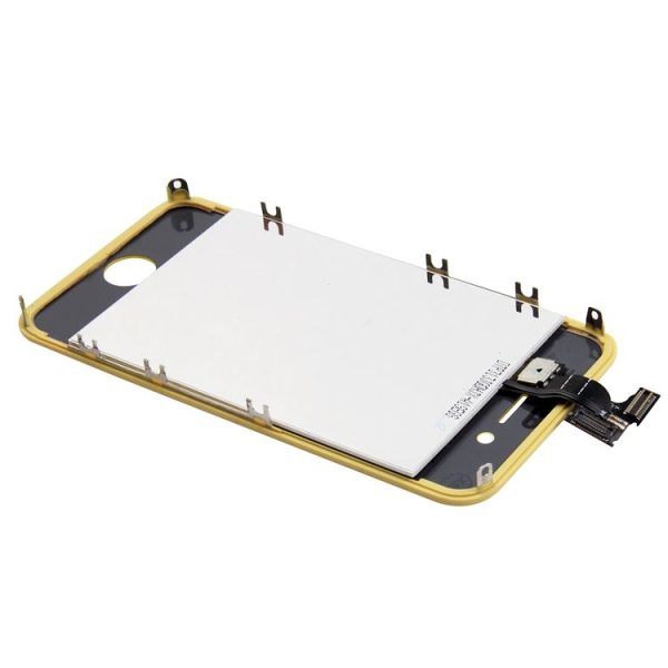 3 in 1 for iPhone 4 (LCD Digitizer + Glass Back Cover + Controller Button) Kit (Yellow) - Image 6