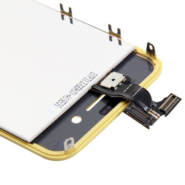 3 in 1 for iPhone 4 (LCD Digitizer + Glass Back Cover + Controller Button) Kit (Yellow) - Image 7