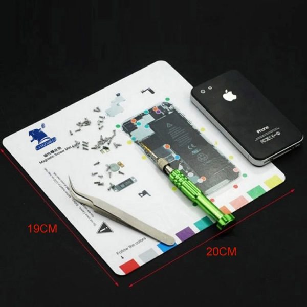 Magnetic Screws Mat for iPhone 4, Size: 20cm x 19cm (White) - Image 6