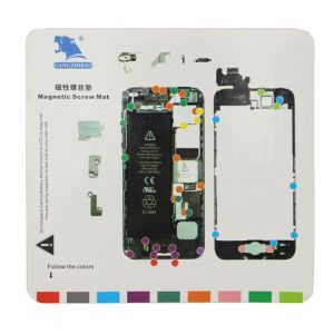Magnetic Screws Mat for iPhone 5, Size: 20cm x 19cm (White)