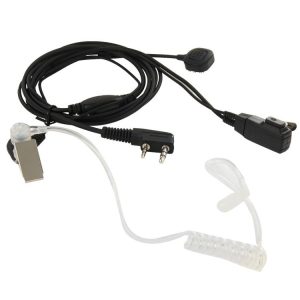 Handheld Transceiver Earpiece Headset for Walkie Talkies, 3.5mm + 2.5mm Plug (Black)