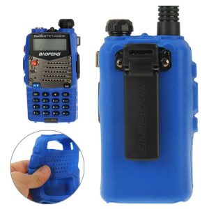 Pure Color Silicone Case for UV-5R Series Walkie Talkies (Blue)