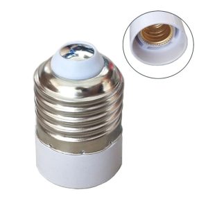 E27 to E14 Light Lamp Bulbs Adapter Converter (White)
