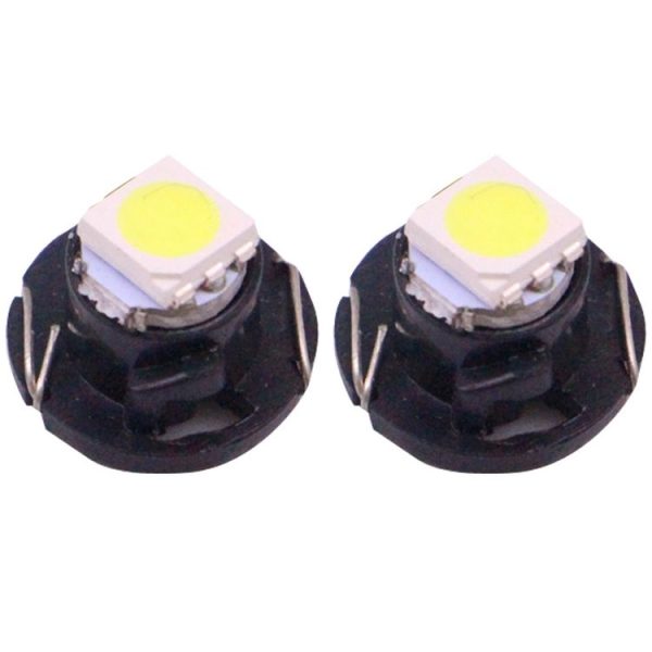 2 PCS T4.7 White Light 0.2W 12LM 1 LED SMD 5050 LED Instrument Light Bulb Dashboard Light for Vehicles, DC 12V (Black) - Image 2