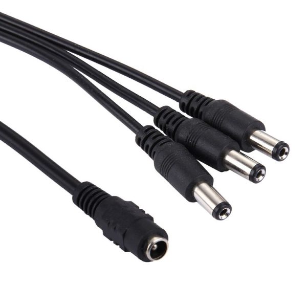 5.5 x 2.1mm DC Power Female Barrel to 3 Male Barrel Connector Cable for LED Light Controller - Image 4