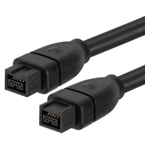Firewire 800 IEEE1394B 9 Pin to 9 Pin Male Cable, Length: 1.8m (Black)