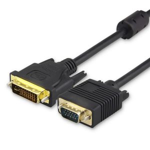 VGA 15Pin Male to DVI 24+5 Pin Male Cable 1.5M (Black)