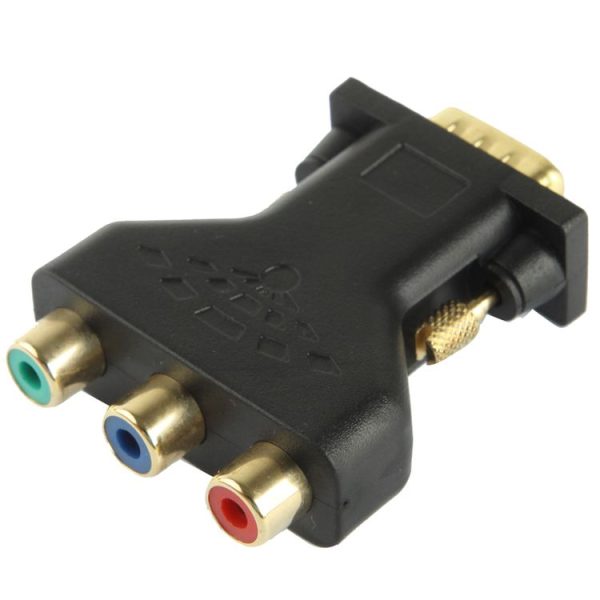 VGA 15 Pin Male to 3 RCA Component Female Adapter - Image 3