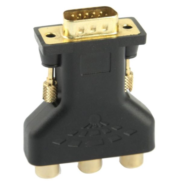 VGA 15 Pin Male to 3 RCA Component Female Adapter - Image 4