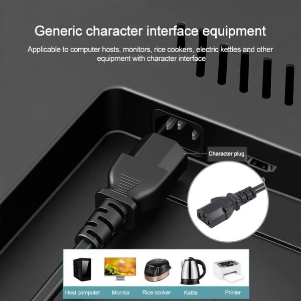 EU Plug Computer PC Power Cord 3 Pin Cable, Length: 1.8m - Image 9