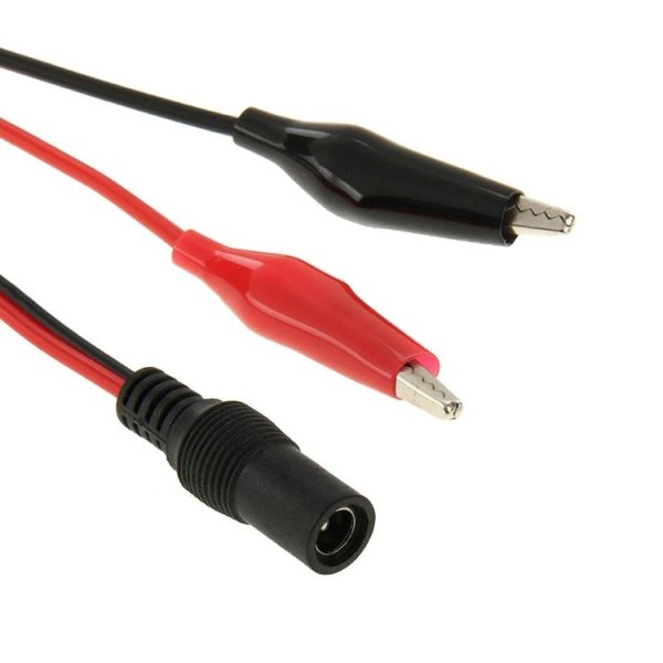 5.5 x 2.1mm Female Power Plug Alligator Clip Test Lead Cable - Image 2