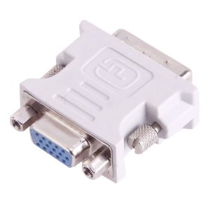 DVI-I Male Dual-Link 24 + 5 to 15 Pin VGA Female Video Monitor Adapter Converter (Grey)