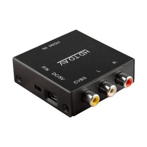 HDV-M610 Mini Size Full HD 1080P HDMI to AV / CVBS Video Converter Adapter (Black)
