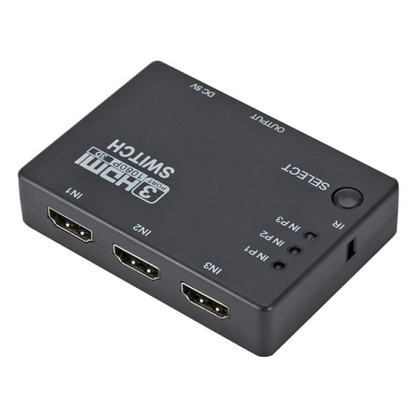 Full HD 1080P 3D HDMI 3x1 Switch with IR Remote Control - Image 2