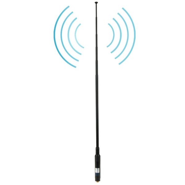 RH660S Dual Band 144 / 430MHz High Gain SMA-F Telescopic Handheld Radio Antenna for Walkie Talkie, Antenna Length: 108.5cm - Image 2