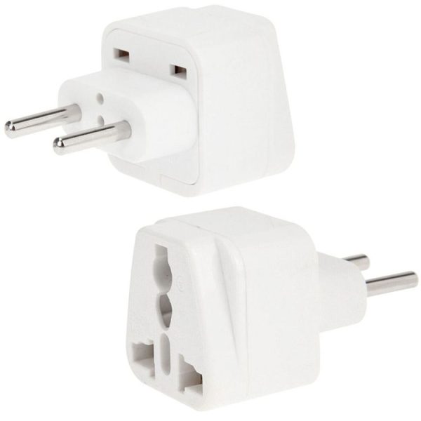 EU Plug Adapter Power Socket Travel Converter (White)