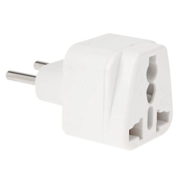 EU Plug Adapter Power Socket Travel Converter (White) - Image 3