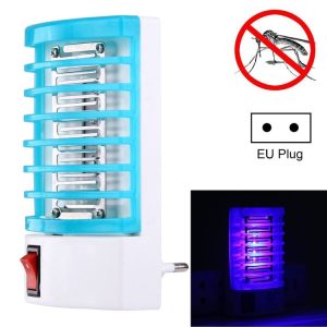 1W Efficient 4-LED Mosquito Killer Night Lamp, EU Plug, AC 220V (Blue)