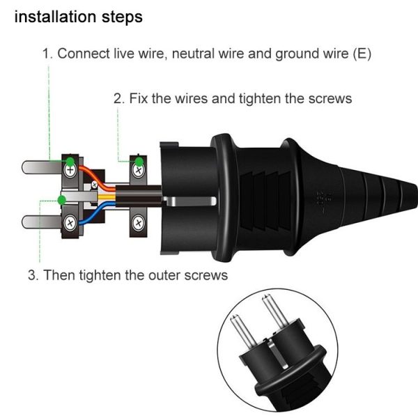 Plug Adapter, Travel Power Adaptor with EU Plug - Image 5