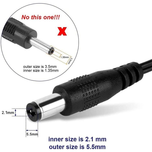 EU Plug AC 100-240V to DC 6V 2A Power Adapter, Tips: 5.5 x 2.1mm, Cable Length: 1.1m (Black) - Image 3