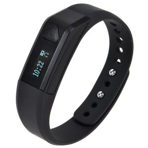 Bluetooth 4.0 Smart Wristband Bracelet Sports Sleep Tracking Health Fitness for iPhone 5 & 5S & 5C iPhone 4 & 4S, Galaxy S4 / S3, Waterproof / Dustproof: IP67, CL-B103 (Black)