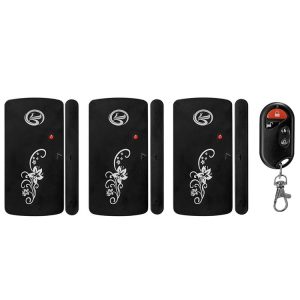 Forecum 9806CB3 Smart Vibration Home Magnetic Sensor Alarm, Three Magnetic Sensor One Remote Controller