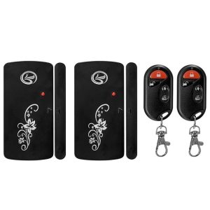Forecum 9806CA2B2 Smart Vibration Home Magnetic Sensor Alarm, Two Magnetic Sensors Two Remote Controllers
