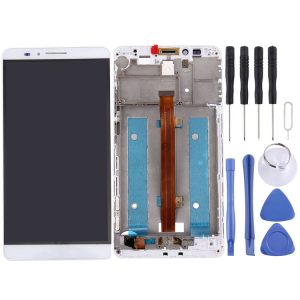 OEM LCD Screen For Huawei Mate 7 Digitizer Full Assembly with Frame (White)