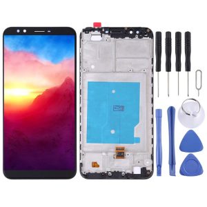 OEM LCD Screen for Huawei Y7 (2018) Digitizer Full Assembly with Frame (Black)