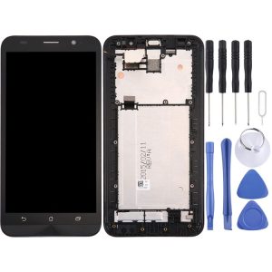 OEM LCD Screen for Asus ZenFone 2 / ZE550ML Digitizer Full Assembly with Frame(Black)